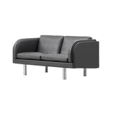 JG Sofa: 2 Seater + Brushed Stainless Steel