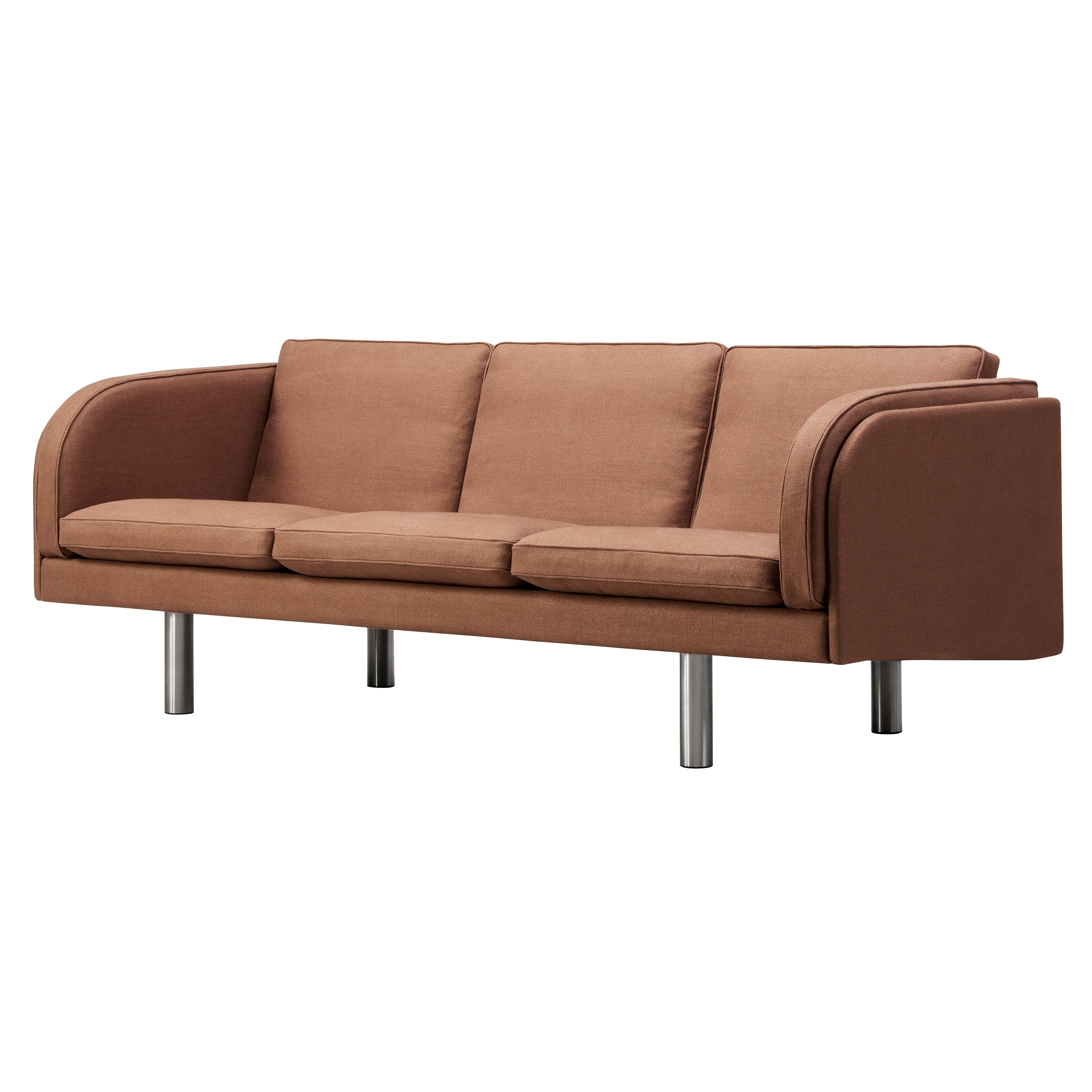 JG Sofa: 3 Seater + Brushed Stainless Steel