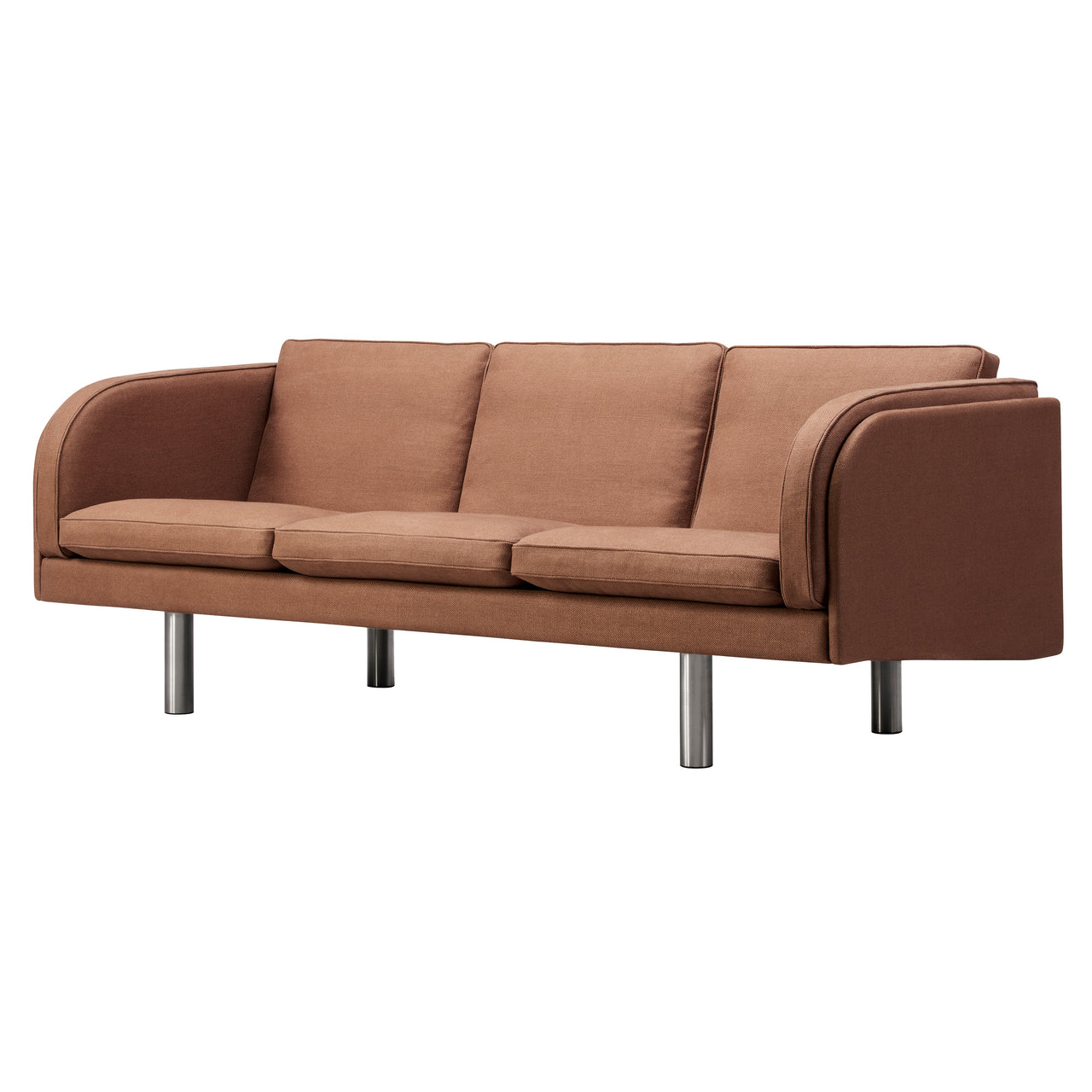 JG Sofa: 3 Seater + Brushed Stainless Steel