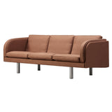 JG Sofa: 3 Seater + Brushed Stainless Steel