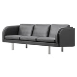 JG Sofa: 3 Seater + Brushed Stainless Steel