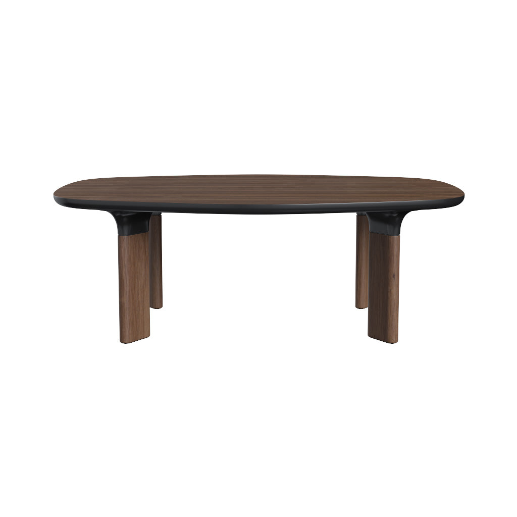 Analog Coffee Table: Lacquered Walnut + Black