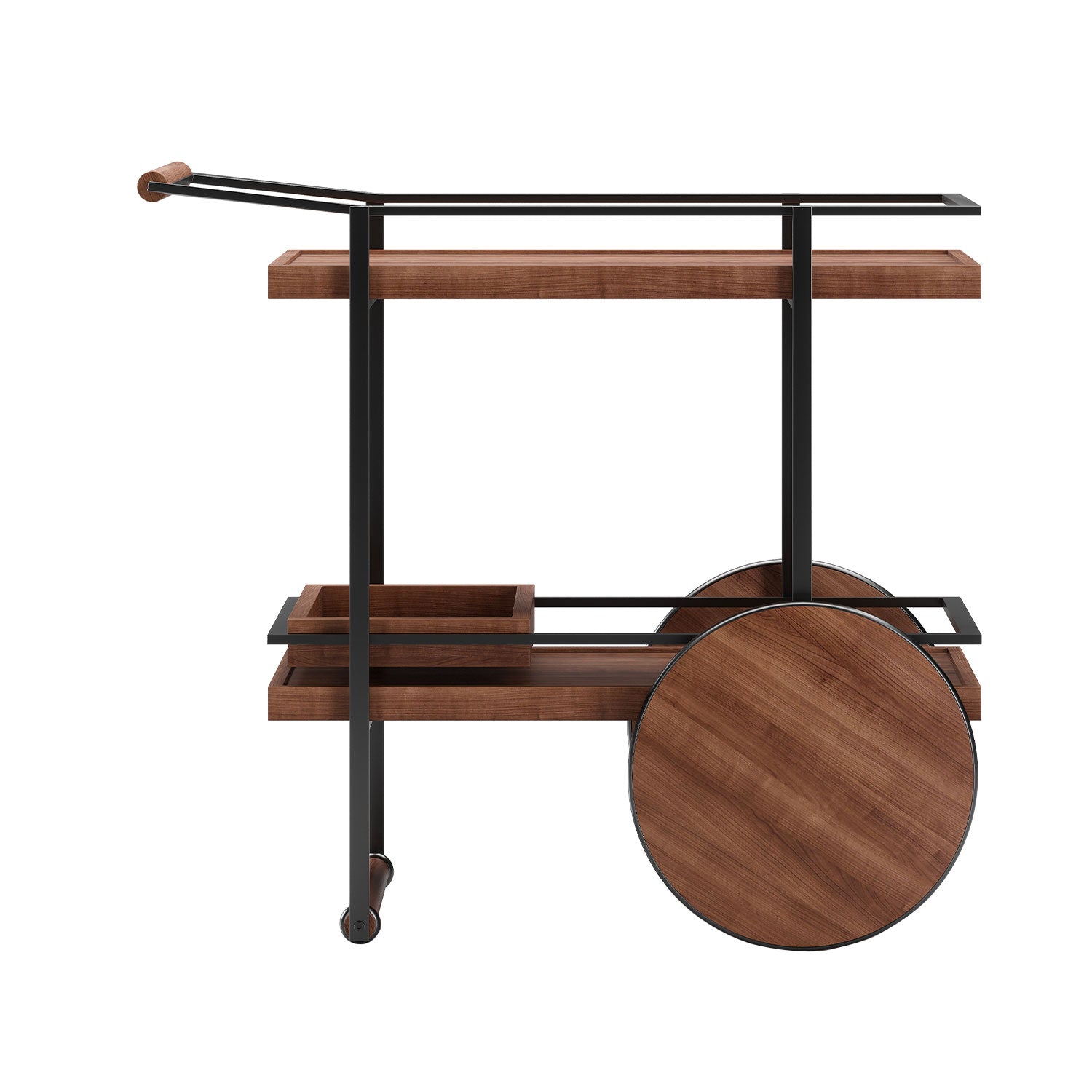 James Bar Cart: Soaped Walnut