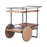 James Bar Cart: Natural Walnut