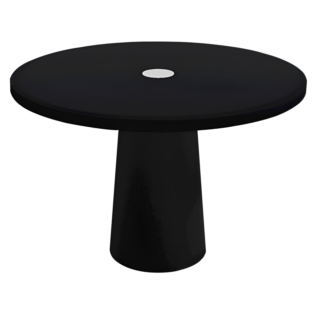 Container Round Table: Medium + Jet Black with Hole + Black