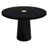 Container Round Table: Medium + Jet Black with Hole + Black