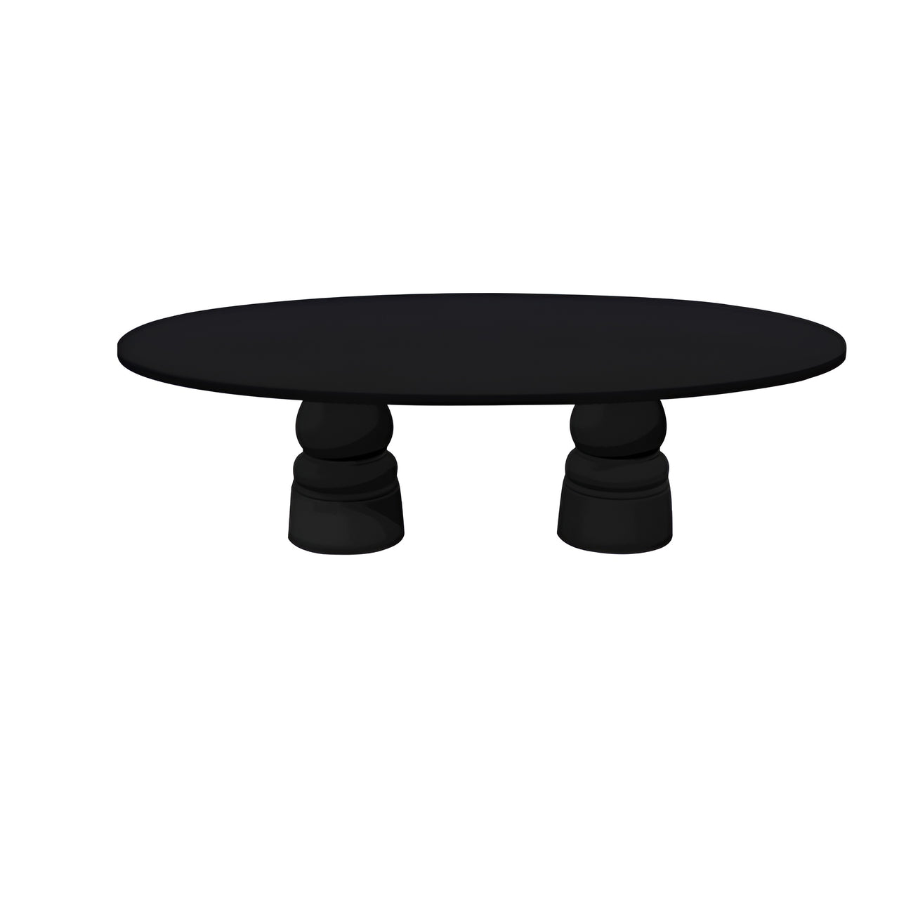 Container Oval Table: Large + New Antiques + Jet Black + Black