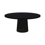 Container Round Table: Extra Large + Cable Feed + Jet Black + Black