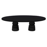 Container Oval Table: Large + New Antiques + Jet Black + Black