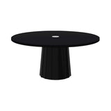 Container Round Table: Extra Large + Bodhi Cover + Jet Black with Hole + Black