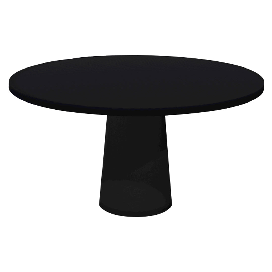 Container Round Table: Large + Cable Feed + Jet Black + Black