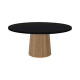 Container Round Table: Extra Large + Bodhi Cover + Jet Black + Natural Oil