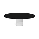 Container Oval Table: Small + Jet Black + White