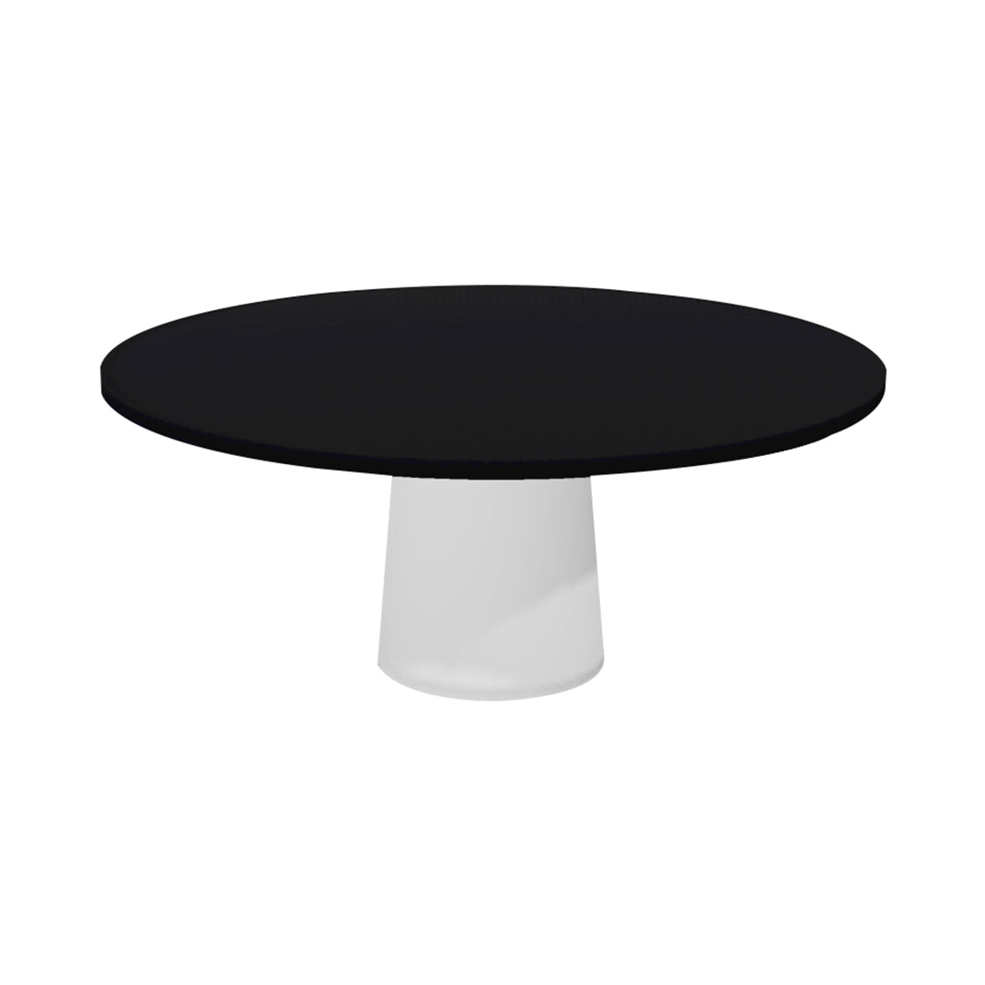 Container Round Table: XXL + Cable Feed + Jet Black + White
