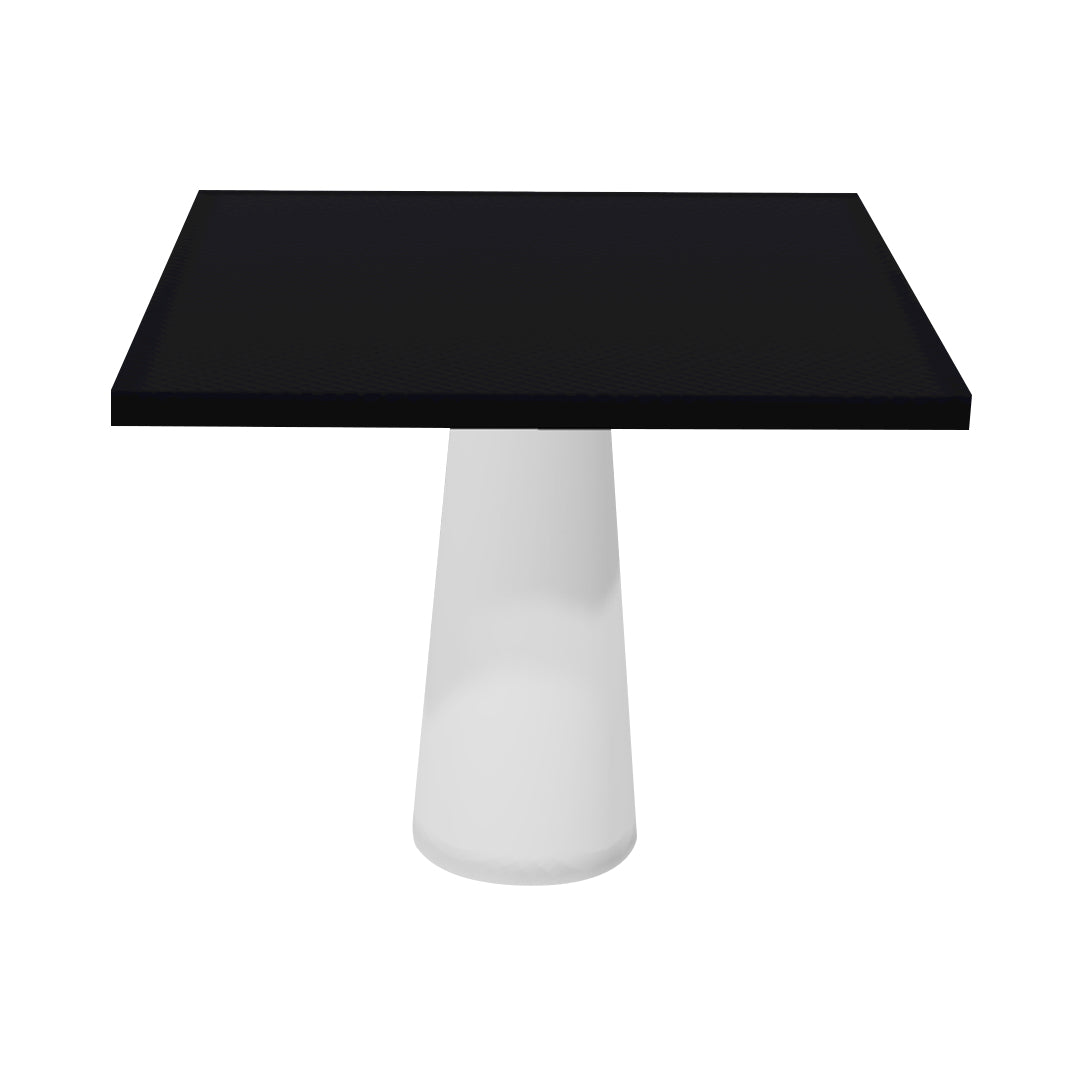 Container Square Table: Large + Jet Black + White