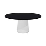Container Round Table: Extra Large + Cable Feed + Jet Black + White