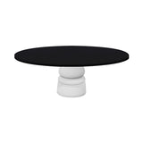Container Oval Table: Small + New Antiques + Jet Black + White