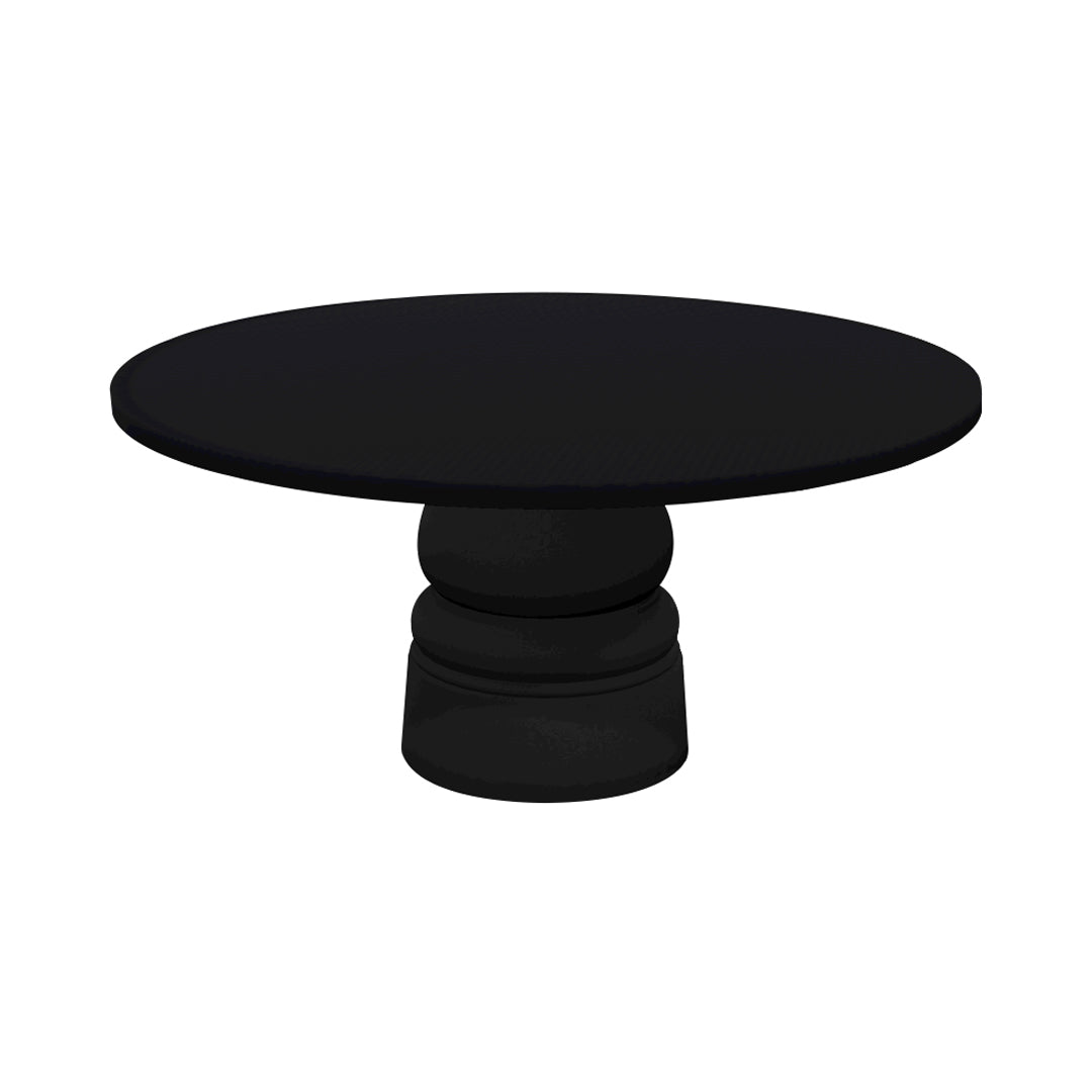 Container Round Table: Extra Large + New Antiques + Jet Black + Black