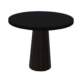 Container Round Table: Small + Bodhi Cover + Jet Black + Wenge