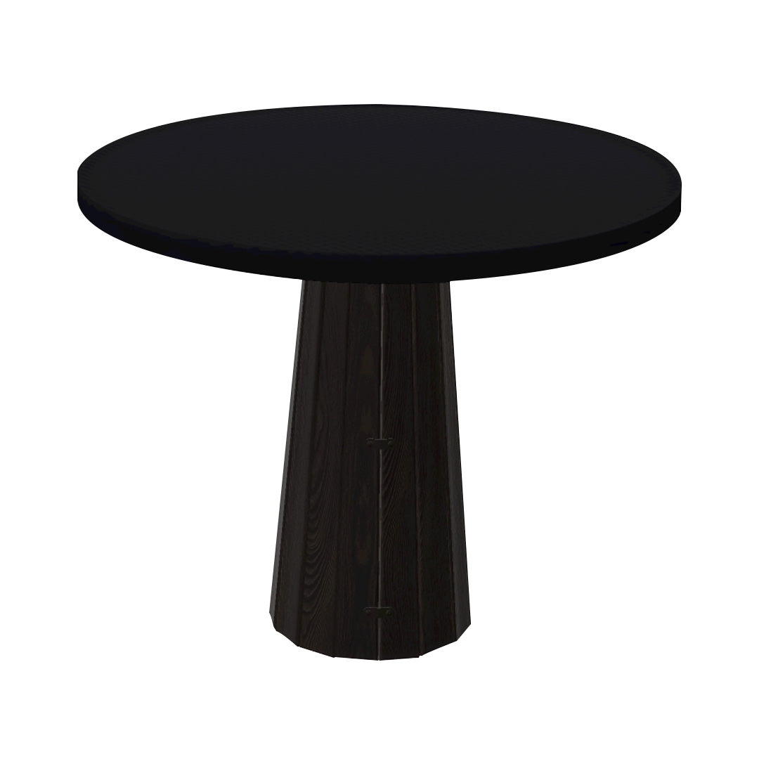 Container Round Table: Small + Bodhi Cover + Jet Black + Wenge