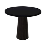 Container Round Table: Small + Bodhi Cover + Jet Black + Wenge