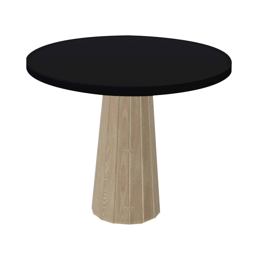 Container Round Table: Small + Bodhi Cover + Jet Black + White Wash