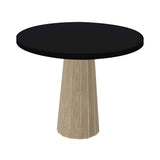 Container Round Table: Small + Bodhi Cover + Jet Black + White Wash