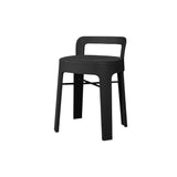 Ombra Stool with Backrest: Jet Black