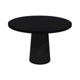 Container Round Table: Medium + Cable Feed + Jet Black + Black