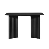 Plec Desk: Steel + Jet Black