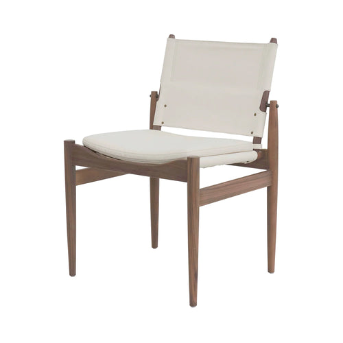 Journey Dining Chair: Canvas + Soaped  Walnut + Natural