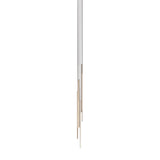 Thin Vertical Suspension Light: Small + 6 Segments + Satin Brass