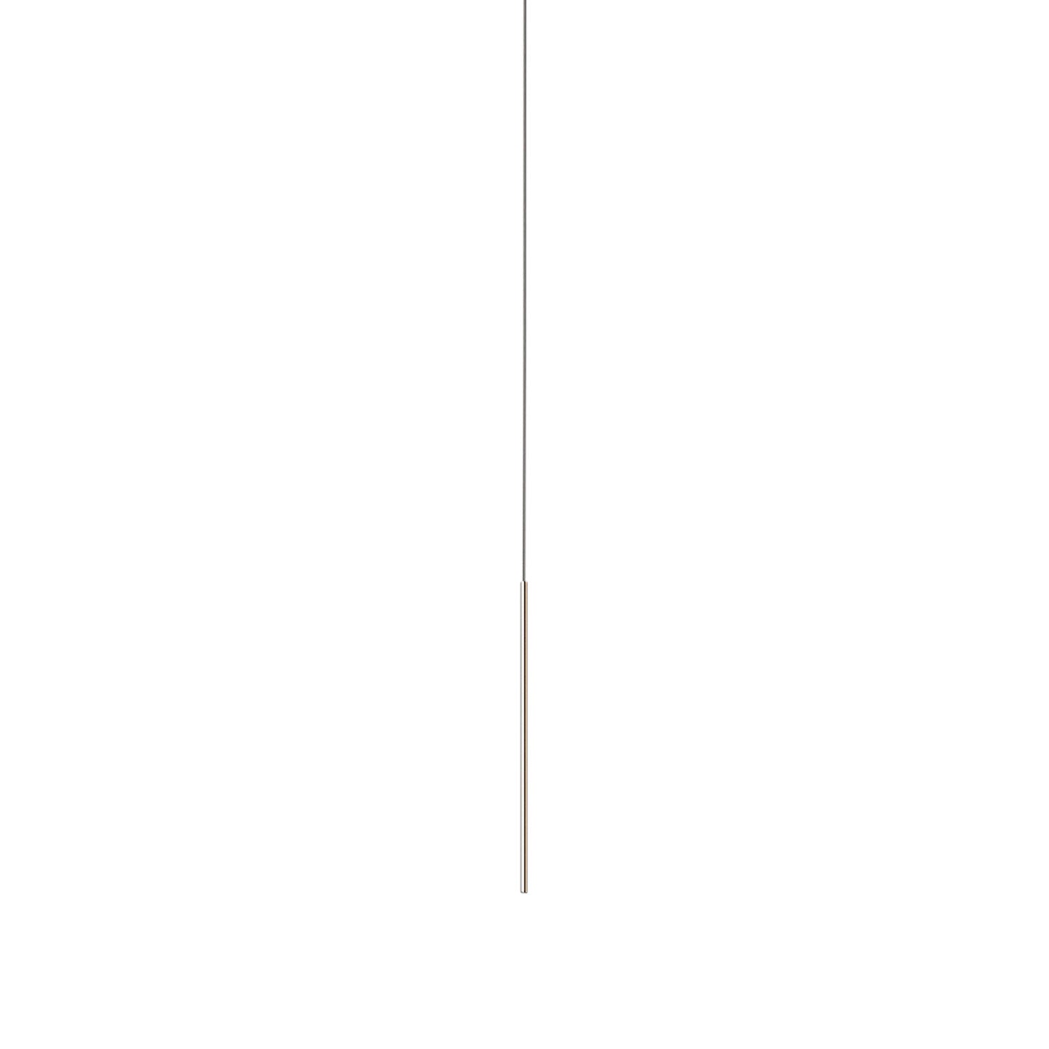 Thin Vertical Suspension Light: Small + 1 Segment + Satin Brass