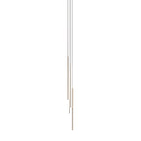 Thin Vertical Suspension Light: Small + 4 Segments + Satin Brass