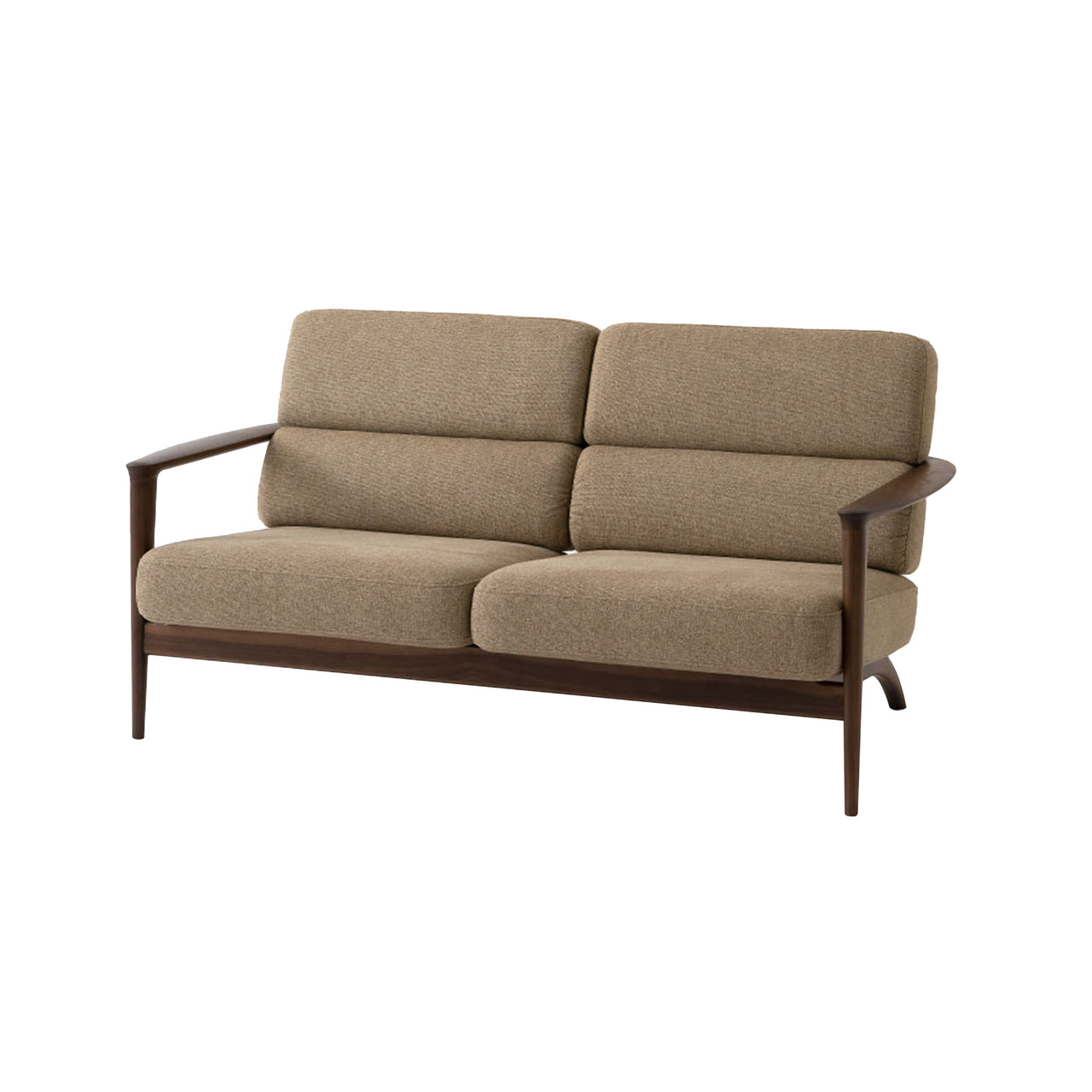 Seoto Sofa: 2 Seater + Walnut