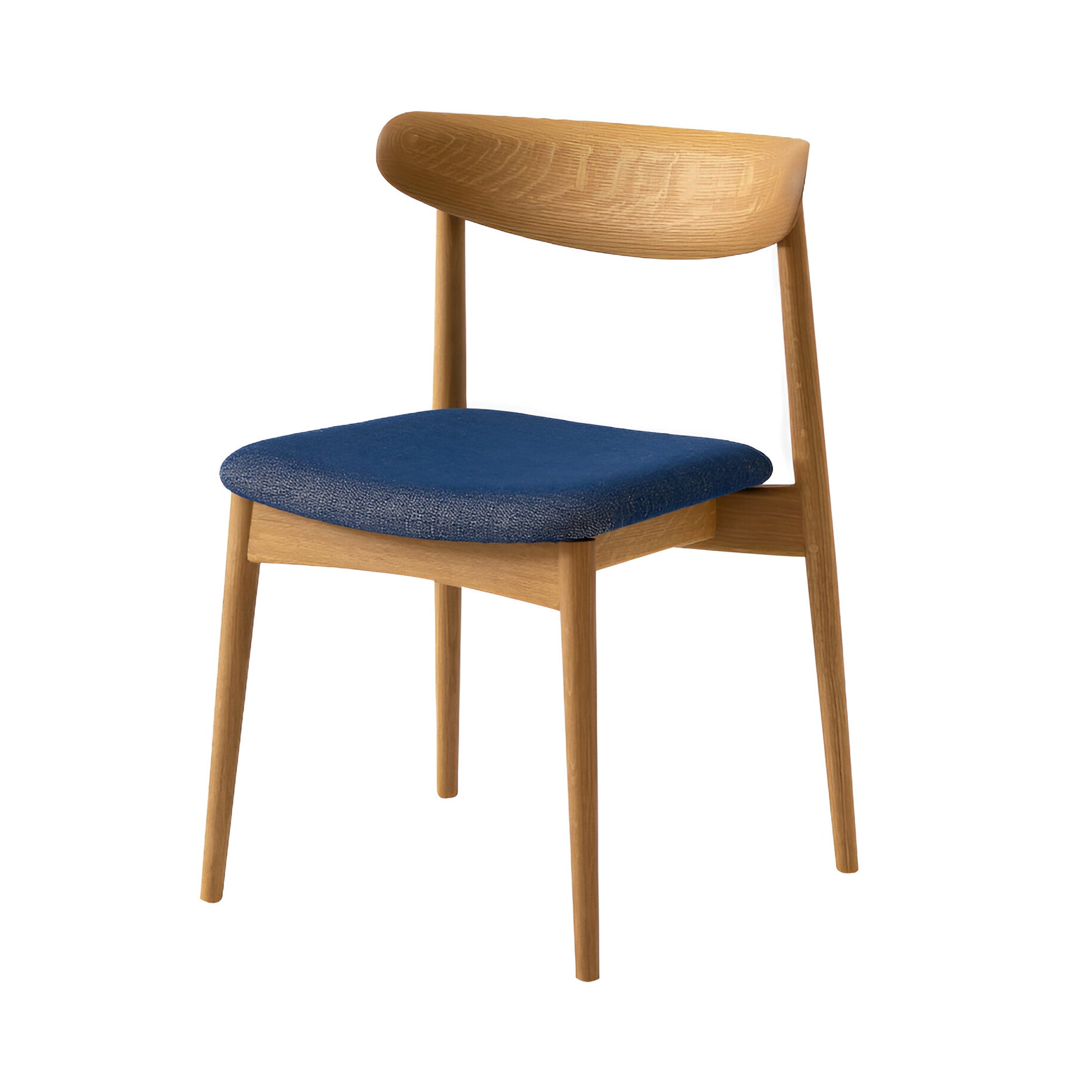 Seoto Side Chair: Seat Upholstered + White Oak