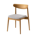 Seoto Side Chair: Seat Upholstered + White Oak