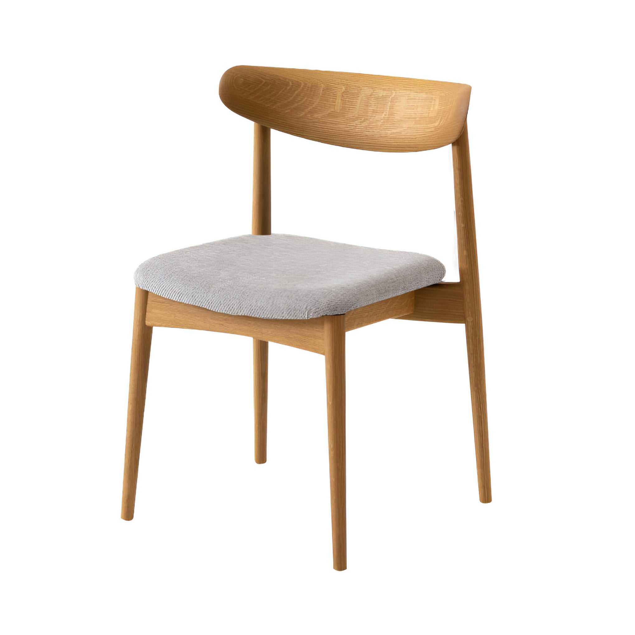 Seoto Side Chair: Seat Upholstered + White Oak