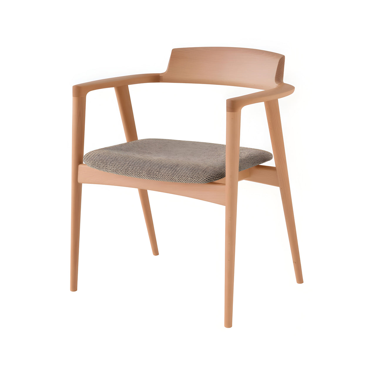 Seoto Armchair: Seat Upholstered
 + Low + Beech