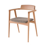 Seoto Armchair: Seat Upholstered
 + High + Beech