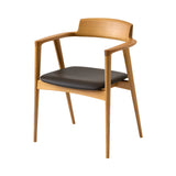 Seoto Armchair: Seat Upholstered
 + High + White Oak