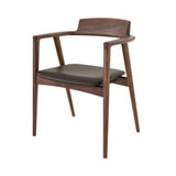 Seoto Armchair: Seat Upholstered
 + High + Walnut