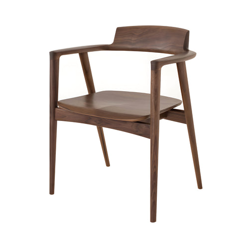 Seoto Armchair: High + Walnut