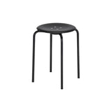 Kevi 2051 Stool: Black Lazure + Powder Coated Black