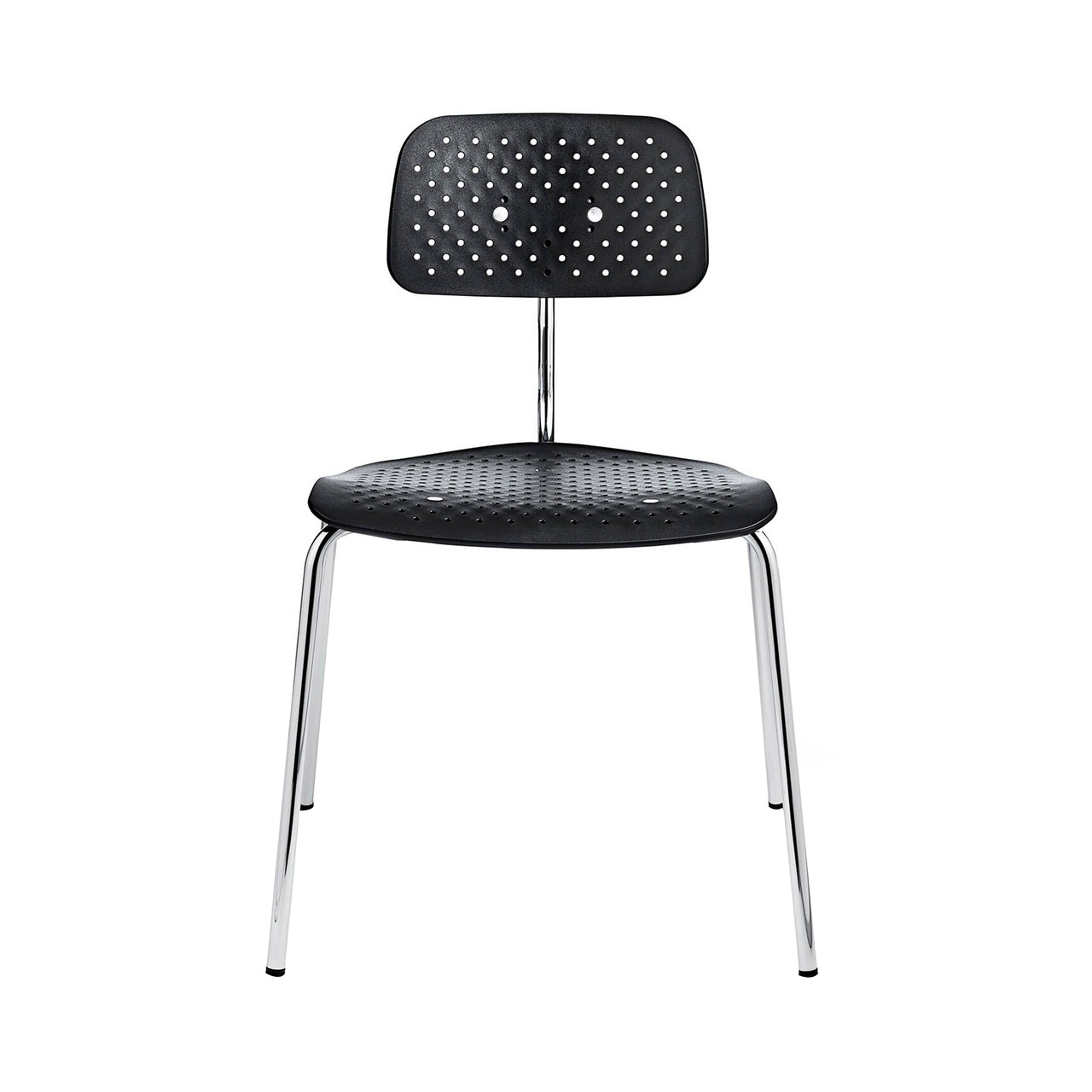 Kevi 2060 Air Chair: Black + Polished Chrome