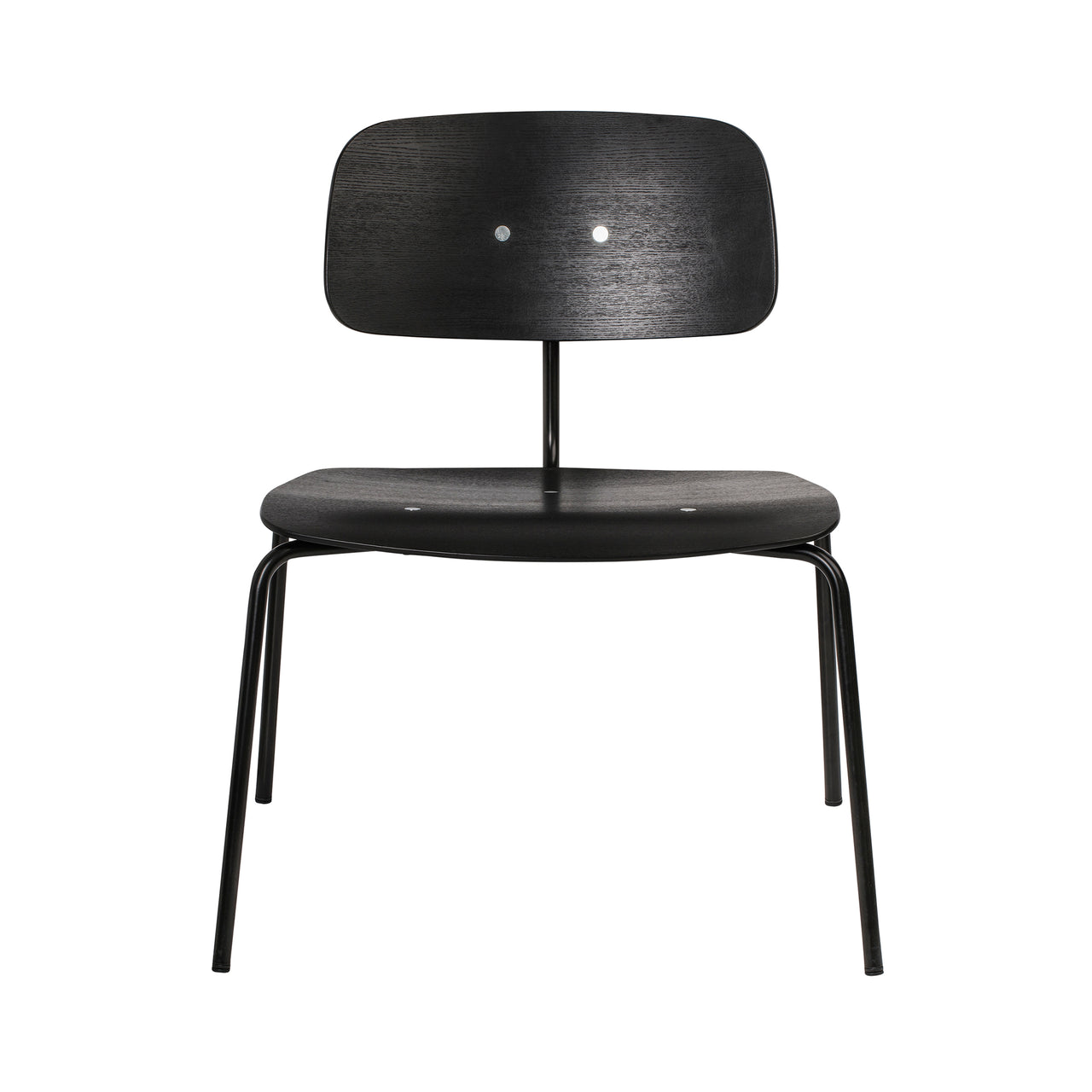 Kevi 2063 Lounge Chair: Black Lazure + Powder Coated Black