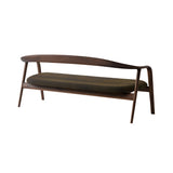 Kumahida 2 Seater Lounge Chair: Seat Upholstered + Walnut