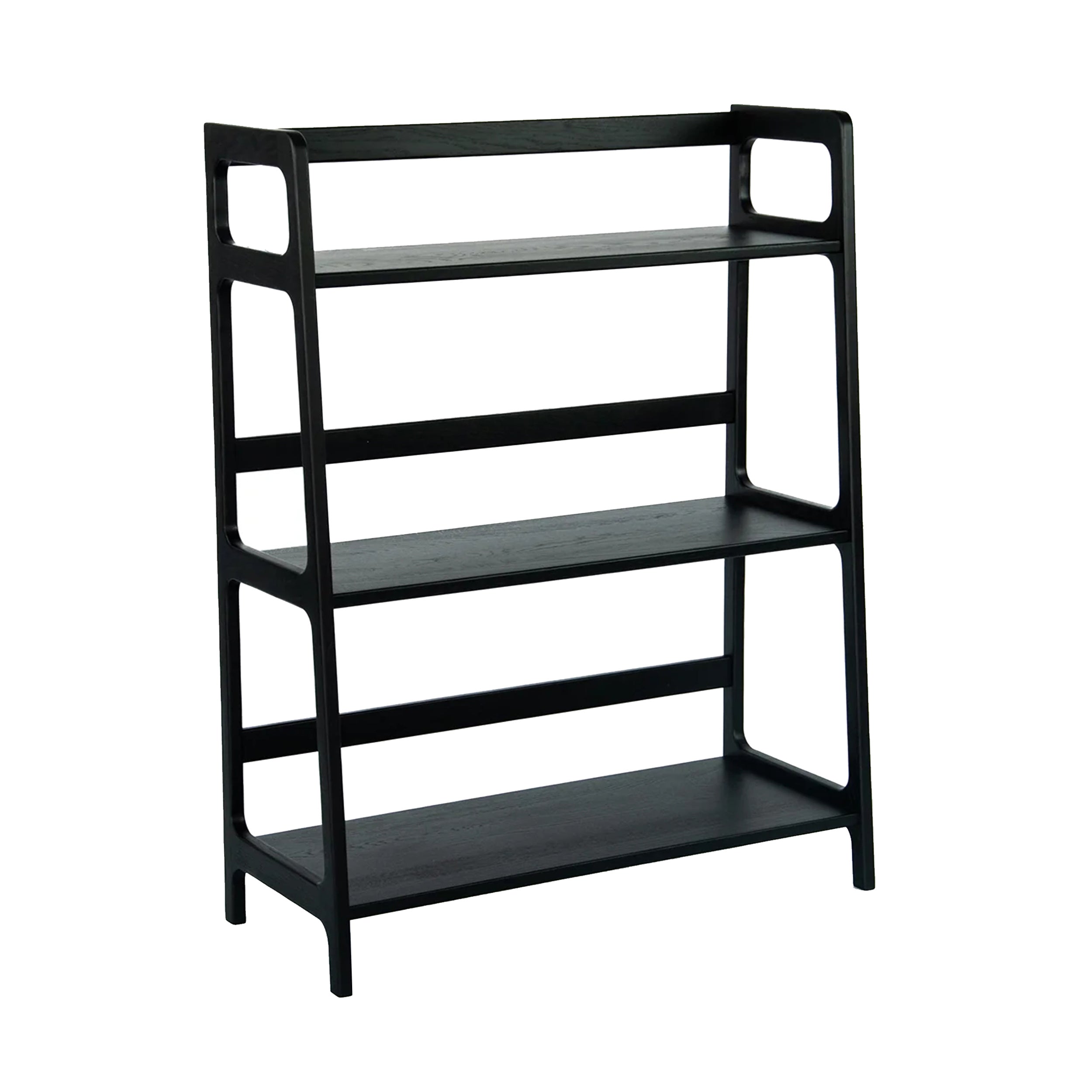 Agnes Medium Shelving Unit: European Oak - Black Stain