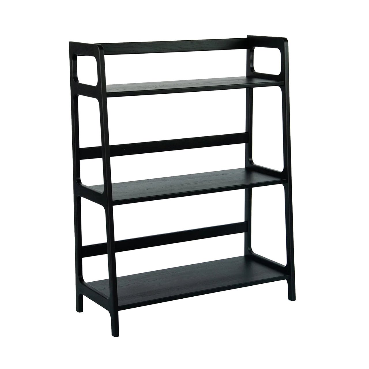 Agnes Medium Shelving Unit: European Oak - Black Stain