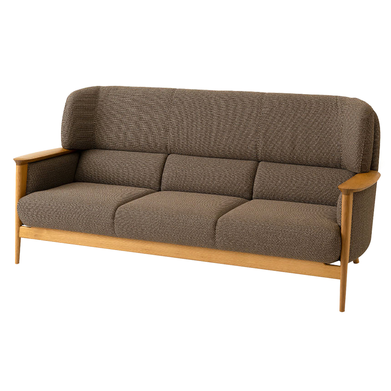 Seoto-EX Sofa: 3 Seater + White Oak